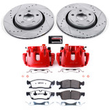 PowerStop KC5954-36 - Power Stop 11-12 Jeep Gr& Cherokee Front Z36 Truck & Tow Kit w/Cals