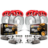 PowerStop KC6405-36 - Power Stop 13-22 Ford F-250 Super Duty Front & Rear Z36 Truck & Tow Kit w/Cals