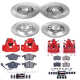 PowerStop KC899A - Power Stop 1999 Volkswagen Beetle Front & Rear Z23 Evolution Sport Brake Kit w/Calipers