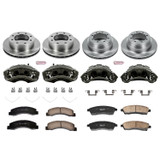 PowerStop KCOE1907A - Power Stop 00-04 Ford F-350 Super Duty Front & Rear Autospecialty Kit w/Cals