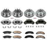 PowerStop KCOE1892A - Power Stop 00-01 Ford F-250 Super Duty Front & Rear Autospecialty Kit w/Calipers