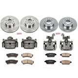 PowerStop KCOE200 - Power Stop 06-12 Ford Fusion Front & Rear Autospecialty Brake Kit w/Calipers