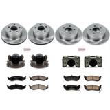 PowerStop KCOE2154 - Power Stop 03-06 Jeep Wrangler Front & Rear Autospecialty Brake Kit w/Calipers