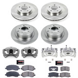 PowerStop KCOE2848B - Power Stop 08-16 Mitsubishi Lancer Front & Rear Autospecialty Brake Kit w/Calipers