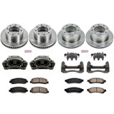 PowerStop KCOE2895 - Power Stop 07-08 Ford F-250 Super Duty Front & Rear Autospecialty Kit w/Cals