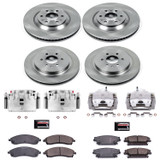 PowerStop KCOE4014 - Power Stop 04-09 Cadillac SRX Front & Rear Autospecialty Kit w/Cals
