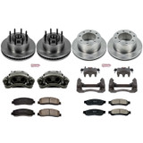 PowerStop KCOE5587 - Power Stop 2010 Ford F-350 Super Duty Front & Rear Autospecialty Kit w/Cals