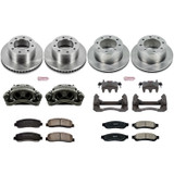 PowerStop KCOE5573 - Power Stop 2010 Ford F-350 Super Duty Front & Rear Autospecialty Kit w/Cals