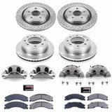 PowerStop KCOE6259 - Power Stop 12-14 Chevrolet Silverado 2500 HD Front & Rear Autospecialty Kit w/Cals