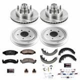 PowerStop KOE15456DK - Power Stop 87-89 Ford F-150 Front & Rear Autospecialty Drum Kit