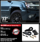ReadyLIFT 66-3000 - 2.5" Front Leveling Kit W/ Forged Torsion Key - GM Full-Size Truck / SUV 1500