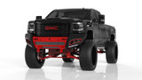 Road Armor 2152DF-B0-P2-MR-BH - 15-19 GMC 2500 iD FR Bumper Full Kit/Standard End Pod/X2 Cube/Acc Light/Ring-Raw Steel