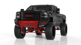 Road Armor 2152DF-B0-P2-MD-BH - 15-19 GMC 2500 iD FR Bumper Full Kit/Standard End Pod/X2 Cube/Acc Light/iD-Raw Steel