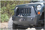 Rock Slide Engineering FB-S-100-JK - Jeep JK Shorty Front Bumper For 07-18 Wrangler JK Complete With Winch Plate Rigid Series