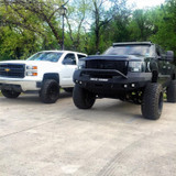 Road Armor 37604B - 08-13 GMC 1500 Stealth Front Winch Bumper w/Pre-Runner Guard - Tex Blk