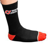 RockJock RJ-717001-1 - Socks; Black w/Red And White Logo And Highlights; Rock and Jock On The Sock Bottoms; One Size Fits All;