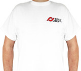 RockJock RJ-711009-M - T-Shirt; w/Logos Front And Back; White; Medium;