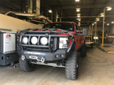 Road Armor 611R3B - 11-16 Ford F-250 Stealth Front Winch Bumper w/Intimidator Guard - Tex Blk