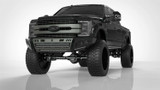 Road Armor 6172DF-A0-P2-MH-BH - 17-22 Ford F-250 iD FR Bumper Full Kit/Standard End Pod/X2 Cube/Acc Light/Hyve-Raw Steel