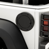 Rugged Ridge 11229.02 - 07-18 Jeep Wrangler JK Black Non-Locking Gas Cap Door