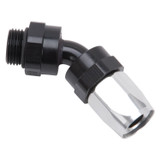 Russell 612453 - Performance Hose End #8 to #8 Radius Inlet Port 45 Deg Blk/Clr