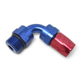 Russell 612430 - Performance Swivel Hose End Assy #10 AN Male SAE Port to #8 Hose 90 Deg Red/Blue Anodized