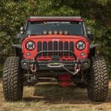 Rugged Ridge 11549.14 - Arcus Front Bumper Tube Overrider Black JK