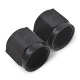 Russell 660563 - Performance -4 AN Tube Nuts 1/4in dia. (Black) (6 pcs.)