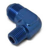 Russell 660910 - Performance -16 AN to 1in NPT 90 Degree Flare to Pipe Adapter (Blue)