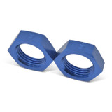 Russell 661900 - Performance -8 AN Bulkhead Nuts 3/4in -16 Thread Size (Blue)