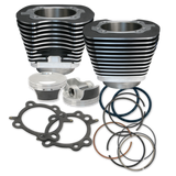 S&S Cycle 910-0206 - 07-17 BT 106in Big Bore Cylinder Kit - Wrinkle Black