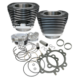 S&S Cycle 910-0205 - 99-06 BT 97in Big Bore Cylinder Kit - Wrinkle Black