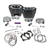 S&S Cycle 910-0338 - 07-16 BT 124in Standard Compression 4-1/8in Big Bore Kit - Wrinkle Black