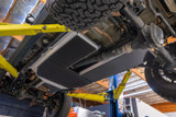Rugged Ridge 18003.53 - 18-23 Jeep Wrangler JLU 4dr Alum. Skid Plate for Gas Tank/Exhaust - Tex. Blk