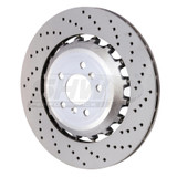 SHW Performance BRR48181 - SHW 11-16 BMW M5 4.4L Right Rear Cross-Drilled Lightweight Brake Rotor (34212284104)
