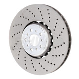 SHW Performance BFR42502 - SHW 18-21 BMW M5 4.4L Right Front Cross-Drilled Lightweight Brake Rotor (34117991102)