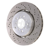 SHW Performance BFR44461 - SHW 05-06 BMW M3 3.2L Right Front Cross-Drilled Lightweight Brake Rotor (34112282446)