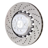 SHW Performance BRL43507 - SHW 2020 BMW X5 M 4.4L Left Rear Cross-Drilled Lightweight Brake Rotor (34208074285)