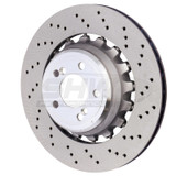 SHW Performance BRR48504 - SHW 15-18 BMW X5 M 4.4L Right Rear Cross-Drilled Lightweight Brake Rotor (34212284904)
