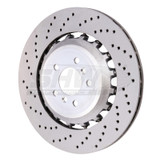 SHW Performance BRL48171 - SHW 11-16 BMW M5 4.4L Left Rear Cross-Drilled Lightweight Brake Rotor (34212284103)