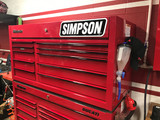 Simpson Motorcycle SIGNMOTO - Simpson Racing Embossed Aluminum Simpson Sign