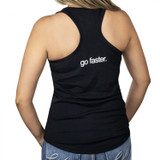 Skunk2 735-99-7370 - Go Faster Tank Top; Black w/Classic Logo On Front/Go Faster Tagline On Back; 100 Percent Cotton; Womens Small; [Please Note These Run Small];