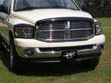 Stampede 2216-2 - Vigilante Premium Hood Protector, Smoke, for 2006-2008 Dodge Ram 1500/2500 /3500 Center Only - Front Grille