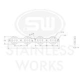 Stainless Works HFLS1175 - Chevrolet LS1/LS6 Round Port Header 304SS Exhaust Flanges 1-3/4in Primaries