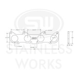 Stainless Works HFFORD5.0200 - Ford 5.2L/5.0L Coyote Round Port Shaped Header 304SS Exhaust Flanges 2in Primaries