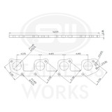 Stainless Works HF57H163 - Hemi 5.7L Round Port Header 304SS Exhaust Flanges 1-5/8in Primaries