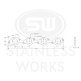 Stainless Works HFBBC175 - Big Block Chevy Round Port Header 304SS Exhaust Flanges 1-3/4in Primaries