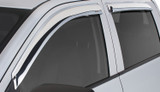 Stampede 6171-8 - 2007-2014 Ford Edge Sport Utility Tape-Onz Sidewind Deflector 4pc - Chrome