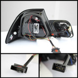 Spyder 5073822 - BMW E46 00-03 2Dr Coupe Light Bar LED Tail Lights Red Clear ALT-YD-BE4600-LBLED-RC