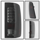 Spyder 5078124 - Dodge Ram 1500 09-14 LED Tail Lights Incandescent- Blk Smke ALT-YD-DRAM09-LED-BSM